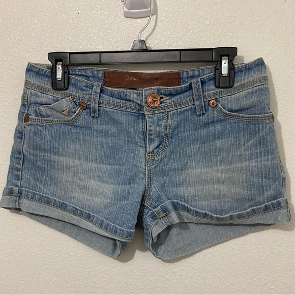 Grane light blue denim jean Fold Up shorts women's size 5 - Picture 1 of 2